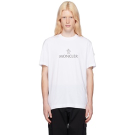 몽클레어 Moncler White Bonded T-Shirt 241111M213041