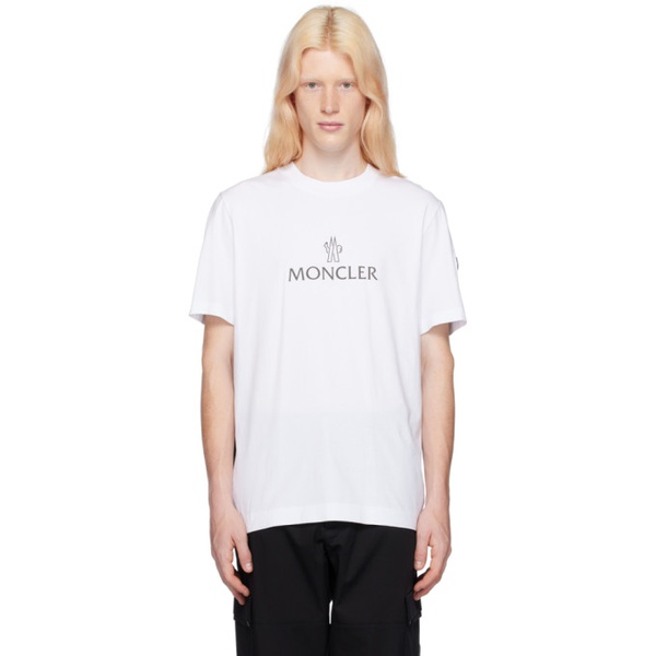 몽클레어 몽클레어 Moncler White Bonded T-Shirt 241111M213041