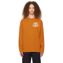 몽클레어 Moncler Orange Printed Long Sleeve T-Shirt 241111M213046
