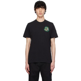 몽클레어 Moncler Black Printed T-Shirt 241111M213063