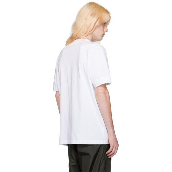 몽클레어 몽클레어 Moncler White Printed T-Shirt 241111M213068