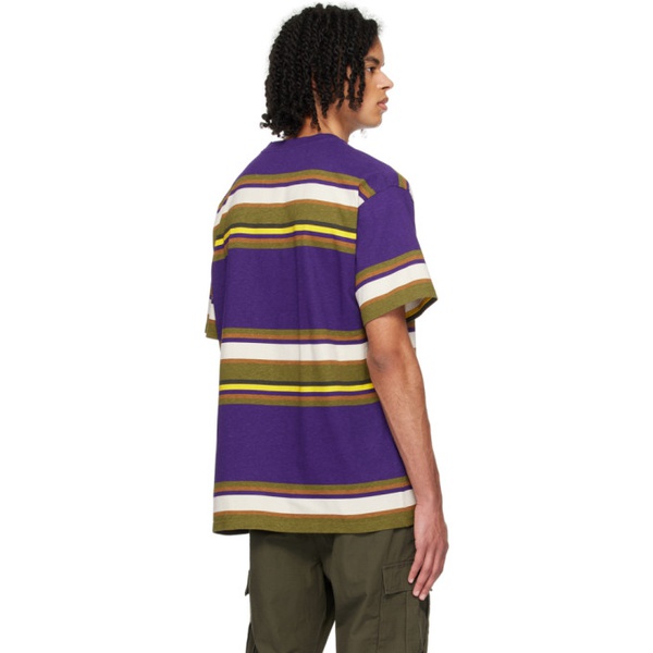 칼하트 칼하트 Carhartt Work In Progress Purple Morcom T-Shirt 241111M213084