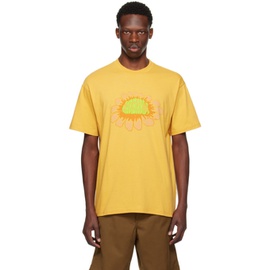 칼하트 Carhartt Work In Progress Yellow Pixel Flower T-Shirt 241111M213103