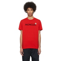 몽클레어 Moncler Red Flocked T-Shirt 241111M213129