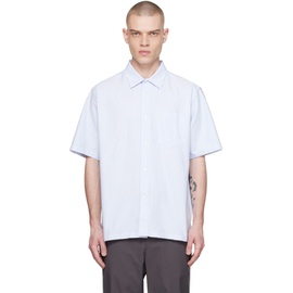 노스 프로젝트 NORSE PROJECTS White & Blue Ivan Shirt 241116M192033