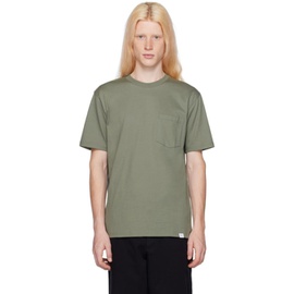 노스 프로젝트 NORSE PROJECTS Green Johannes T-Shirt 241116M213018
