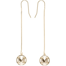 맥스마라 Max Mara Gold Chain Pendant Earrings 241118F022001