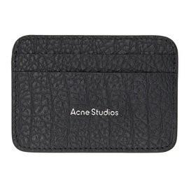 아크네 스튜디오 Acne Studios Black Leather Card Holder 241129F037015