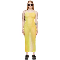 아크네 스튜디오 Acne Studios Yellow Tie-Dye Maxi Dress 241129F055003