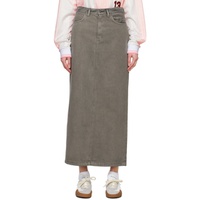 아크네 스튜디오 Acne Studios Gray Faded Denim Maxi Skirt 241129F093000