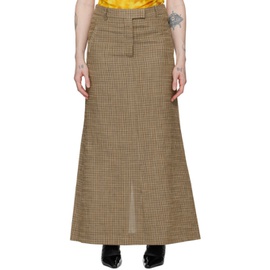 아크네 스튜디오 Acne Studios Brown Tailored Long Skirt 241129F093004