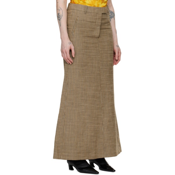 아크네스튜디오 아크네 스튜디오 Acne Studios Brown Tailored Long Skirt 241129F093004