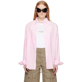 아크네 스튜디오 Acne Studios Pink & White Stripe Shirt 241129F109023