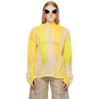 아크네 스튜디오 Acne Studios Yellow Tie-Dye Long Sleeve T-Shirt 241129F110060