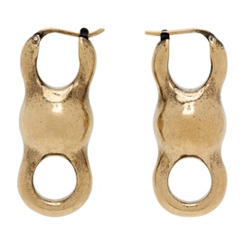 아크네 스튜디오 Acne Studios Gold Antiqued Earrings 241129M144007