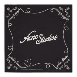 아크네 스튜디오 Acne Studios Black Logo Handkerchief 241129M150070
