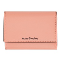 아크네 스튜디오 Acne Studios Pink Trifold Leather Wallet 241129M164006