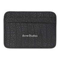 아크네 스튜디오 Acne Studios Black Leather Card Holder 241129M164018