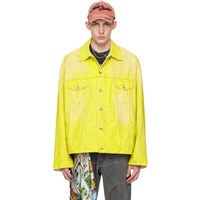 아크네 스튜디오 Acne Studios Yellow Oversized Denim Jacket 241129M177005