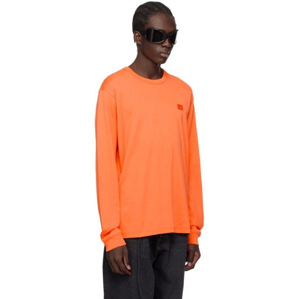 아크네스튜디오 아크네 스튜디오 Acne Studios Orange Regular Longsleeve T-Shirt 241129M213019