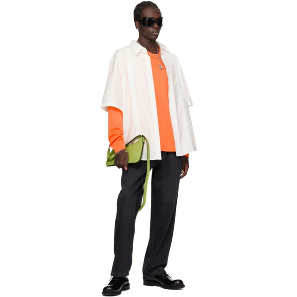 아크네스튜디오 아크네 스튜디오 Acne Studios Orange Regular Longsleeve T-Shirt 241129M213019