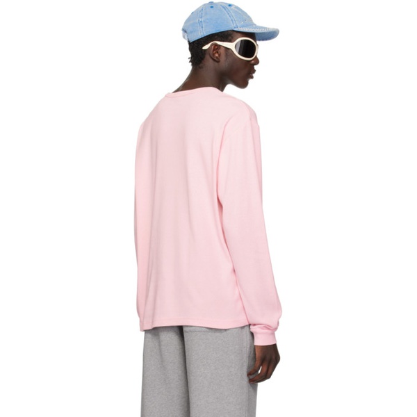 아크네스튜디오 아크네 스튜디오 Acne Studios Pink Printed Long Sleeve T-Shirt 241129M213022