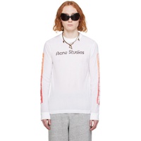 아크네 스튜디오 Acne Studios White Printed Long Sleeve T-Shirt 241129M213052