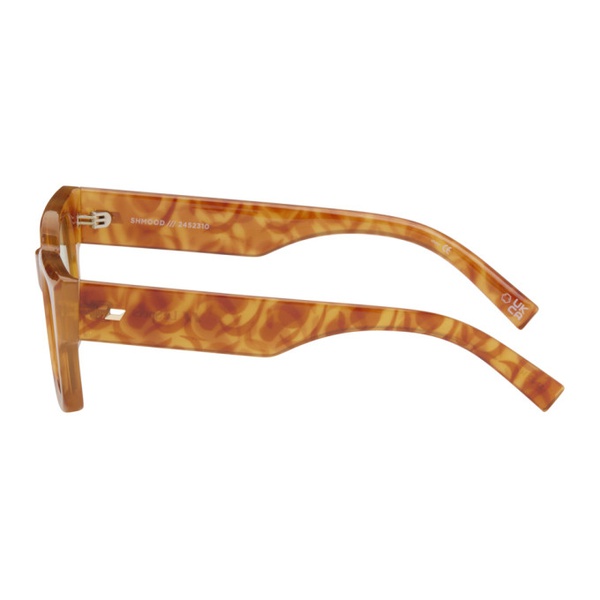  Le Specs Orange & Tan Shmood Sunglasses 241135F005009