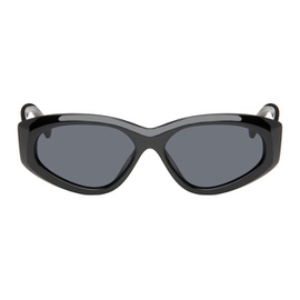 Le Specs Black Under Wraps Sunglasses 241135F005028