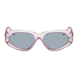 Le Specs Pink Under Wraps Sunglasses 241135F005029