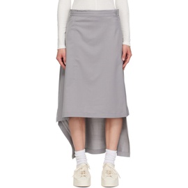 Y-3 Gray Refined Woven Maxi Skirt 241138F093001