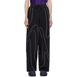 Y-3 Black Piped Track Pants 241138M190010