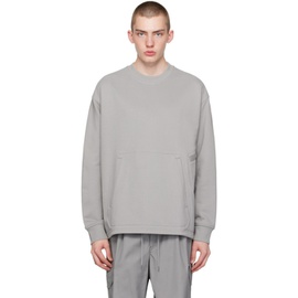 Y-3 Gray Pocket Sweatshirt 241138M204006