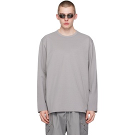 Y-3 Gray Premium Long Sleeve T-Shirt 241138M213039