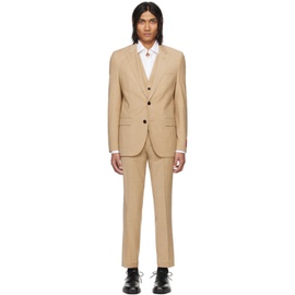 휴고 Hugo Beige Slim-Fit Suit 241141M196000