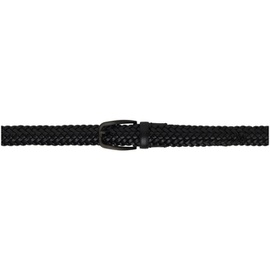 ZEGNA Black Leather Belt 241142M131000