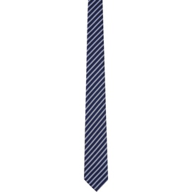 ZEGNA Navy Stripe Tie 241142M158010