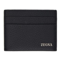 ZEGNA Black Leather Card Holder 241142M163002