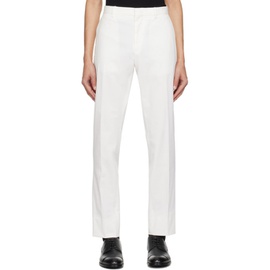 ZEGNA 오프화이트 Off-White Slim-Fit Trousers 241142M191004