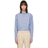 ZEGNA Blue Buttoned Long Sleeve Shirt 241142M192011
