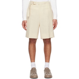 ZEGNA 오프화이트 Off-White Cinch Shorts 241142M193008