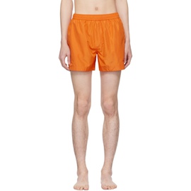 ZEGNA Orange Drawstring Swim Shorts 241142M208005