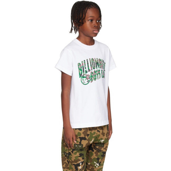  빌리어네어보이즈클럽 Billionaire Boys Club Kids White Camo Arch T-Shirt 241143M703001