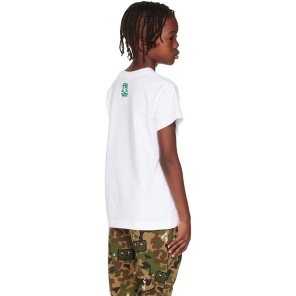  빌리어네어보이즈클럽 Billionaire Boys Club Kids White Camo Arch T-Shirt 241143M703001