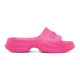 가니 GANNI Pink Pool Slide Sandals 241144F124000