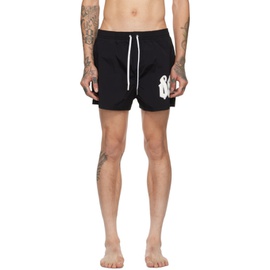 디스퀘어드2 Dsquared2 Black Printed Swim Shorts 241148M208003