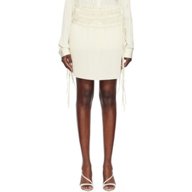 핼무트랭 Helmut Lang 오프화이트 Off-White Pleated Miniskirt 241154F090008