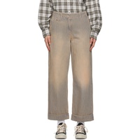 YMC Brown Sailor Trousers 241161F087011