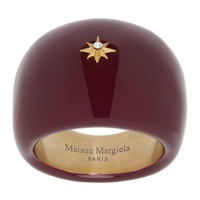 메종마르지엘라 Maison Margiela Burgundy Signet Ring 241168F024010