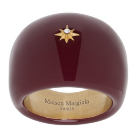 메종마르지엘라 Maison Margiela Burgundy Signet Ring 241168F024010